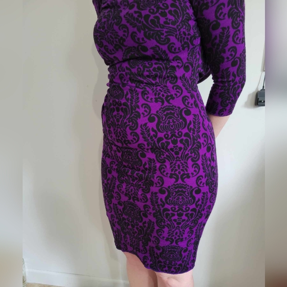 AVAILABLE IN BUNDLE! / Le Château, purple and black chic dress, size small. - Picture 2 of 12